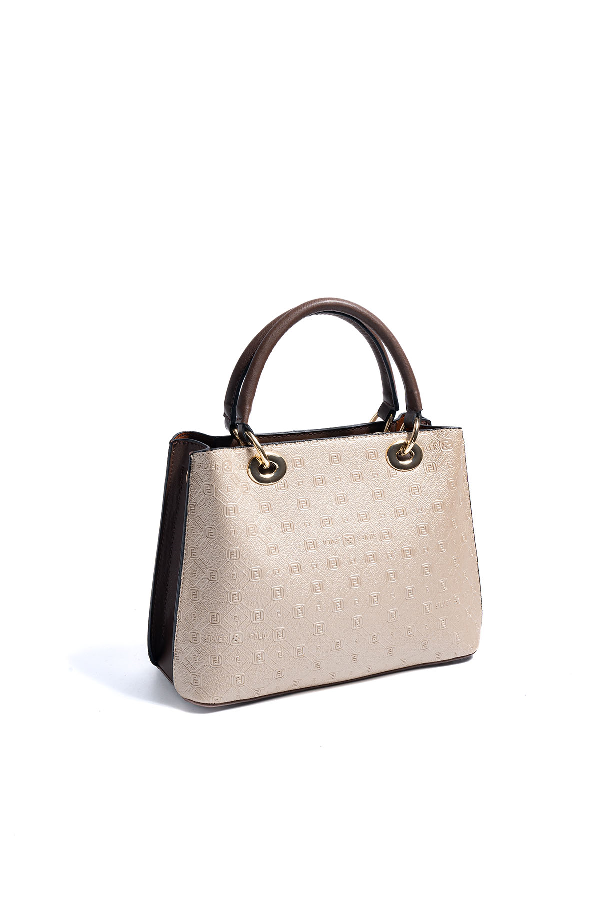 Silver & Polo SP1272 Kadın El Çantası Logolu Nut-Kahve