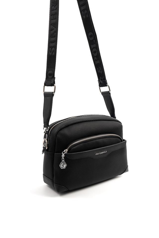 Silver & Polo SP1201 Kadın Çapraz Çanta Petek Siyah