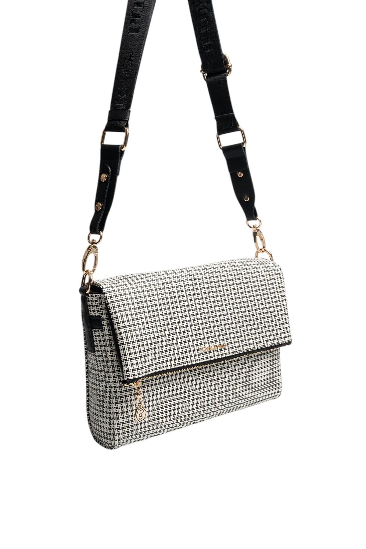 Silver & Polo SP963 Kadın Çapraz Çanta King Desen Siyah