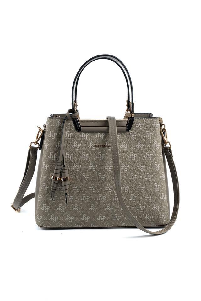 Silver & Polo SP969 Kadın El Çantası Monogram Y.Yeşil