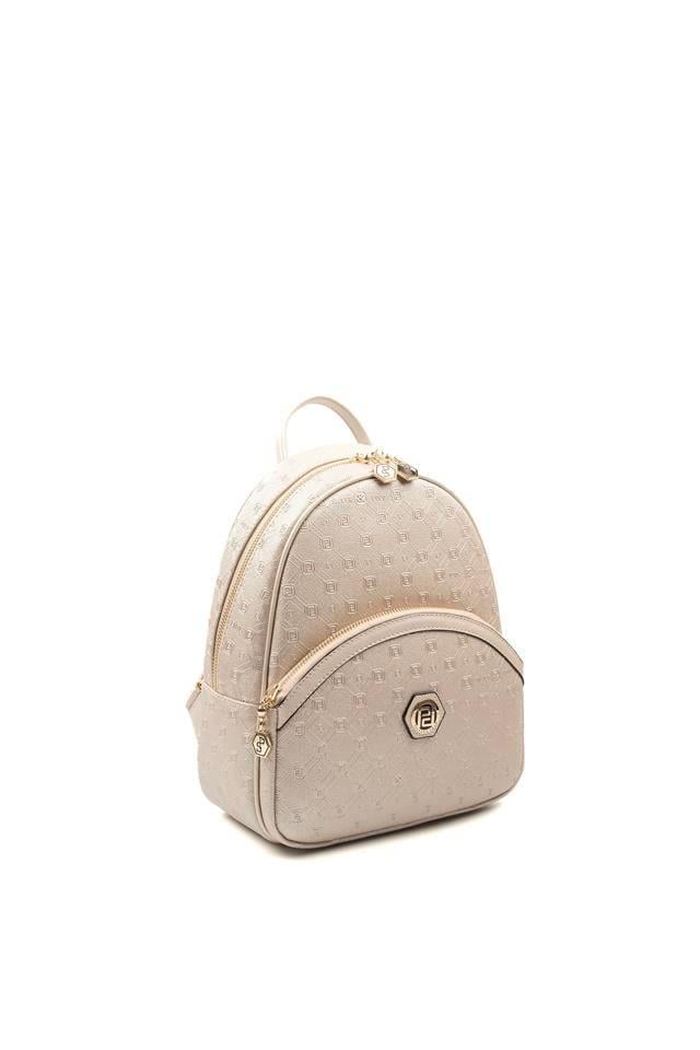Silver & Polo SP945 Kadın Sırt Çantası Logolu Bej-S.Bej