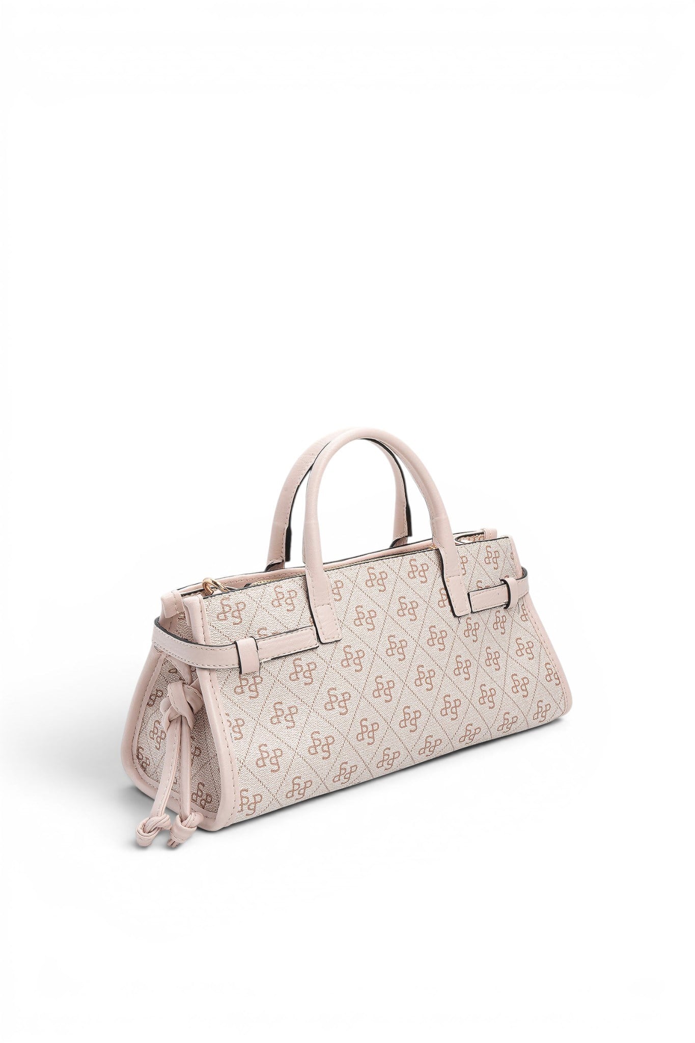 Silver Polo Pembe - Pudra Monogram Kadın El Çantası SP1260