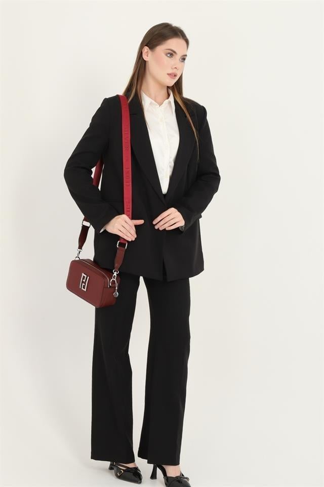 Silver Polo SP1078 Kadın Çapraz Çanta Düz Bordo-Bordo