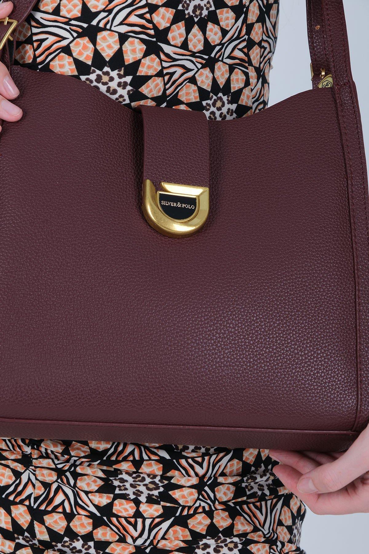 Silver & Polo SP1242 Kadın Omuz Çantası  Bordo