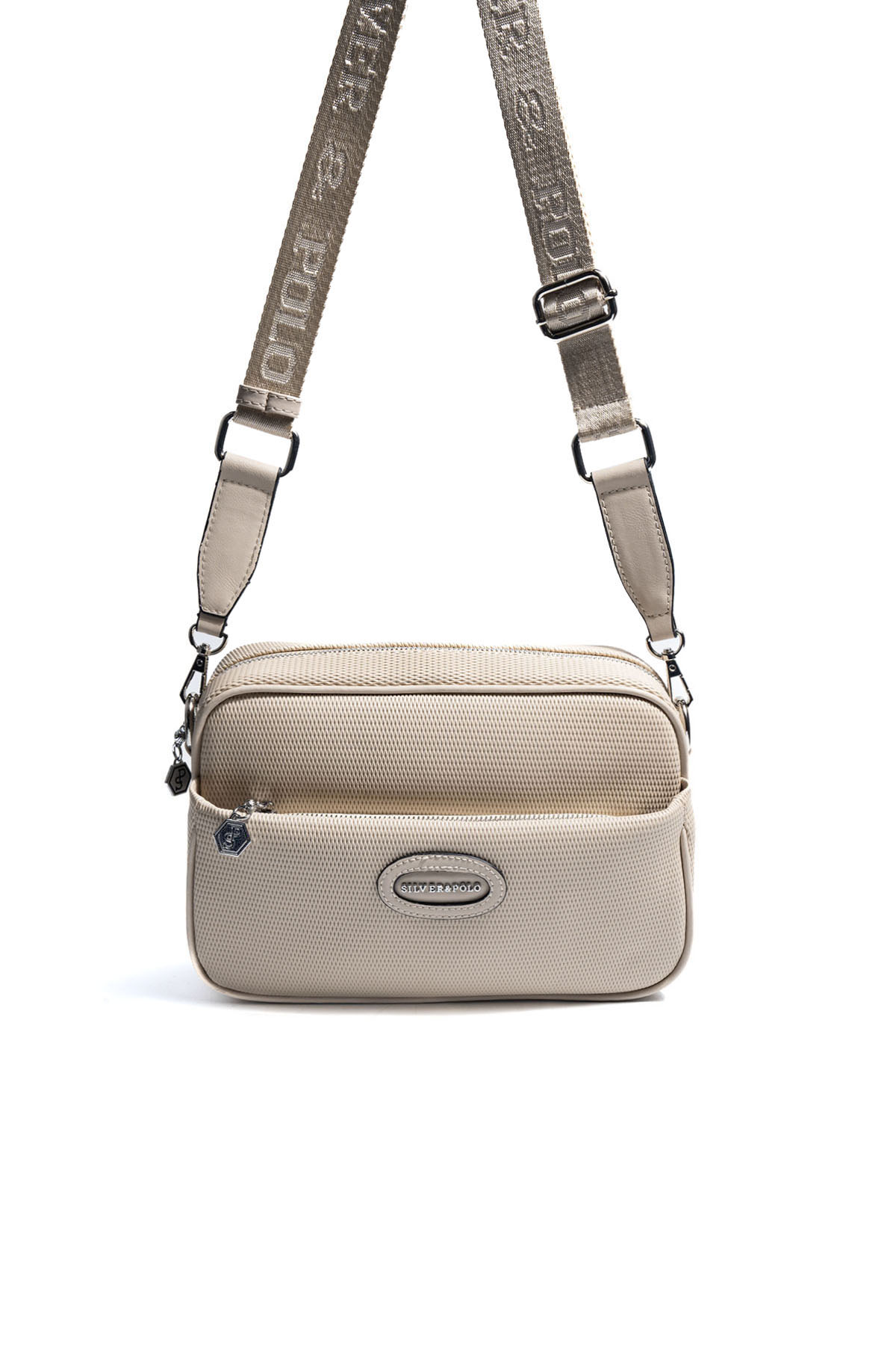 Silver Polo SP1267 Kadın Çapraz Çanta Petek Kum Beji-Kum Beji