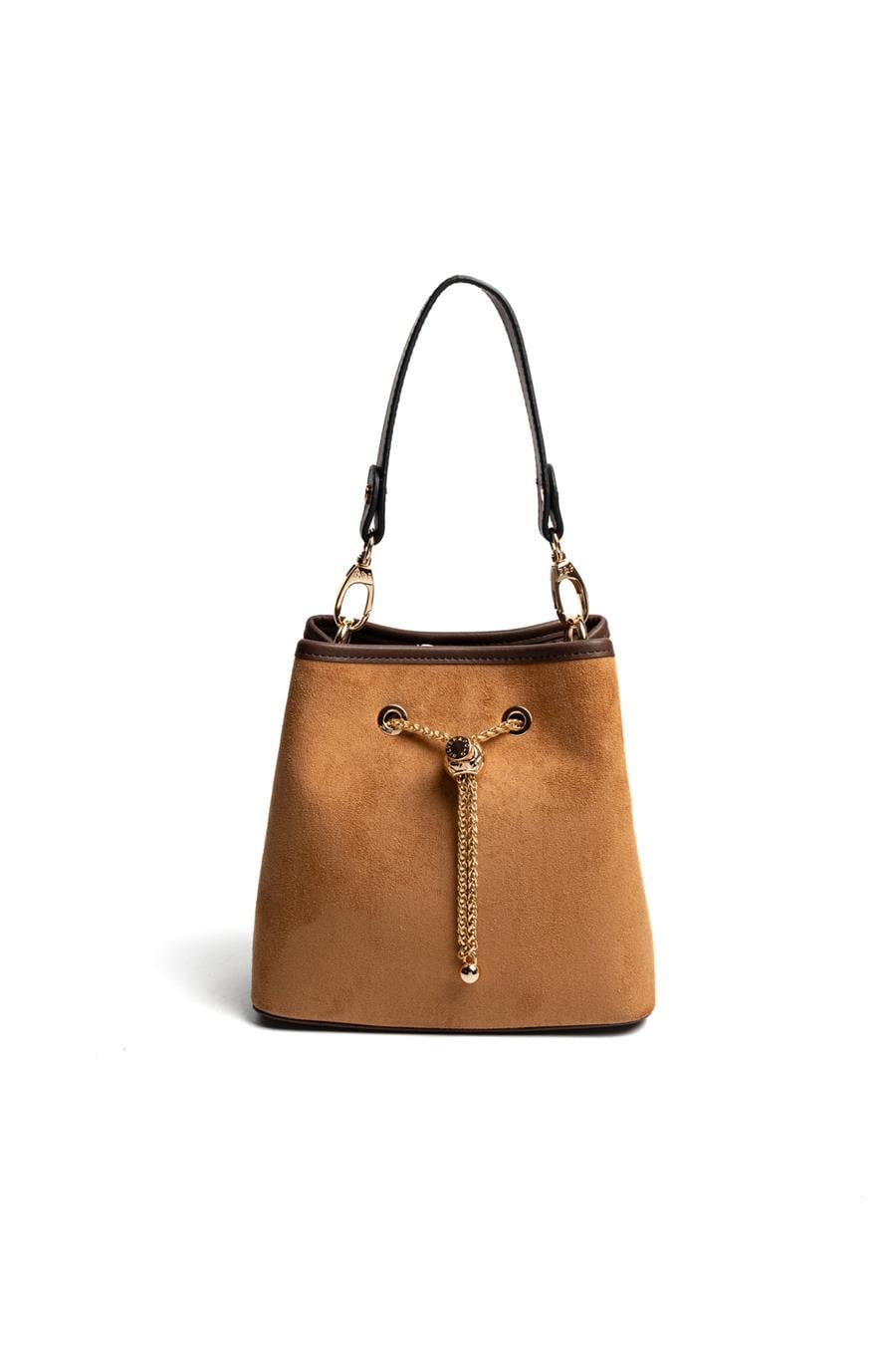 Silver & Polo SP1266 Kadın Çapraz Çanta Süet Taba-Kahve