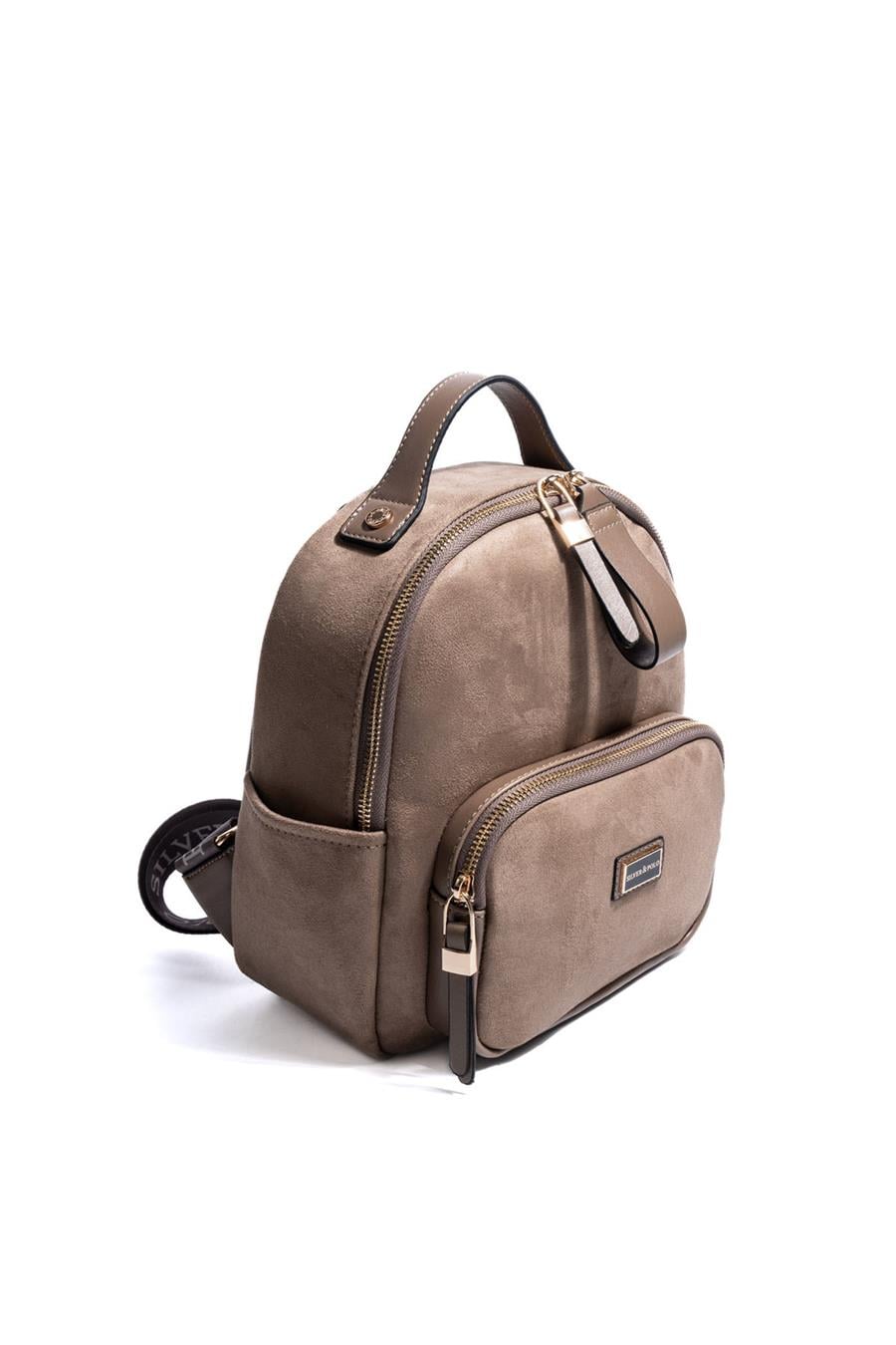 Silver & Polo SP1130 Kadın Sırt Çantası Süet Vizon