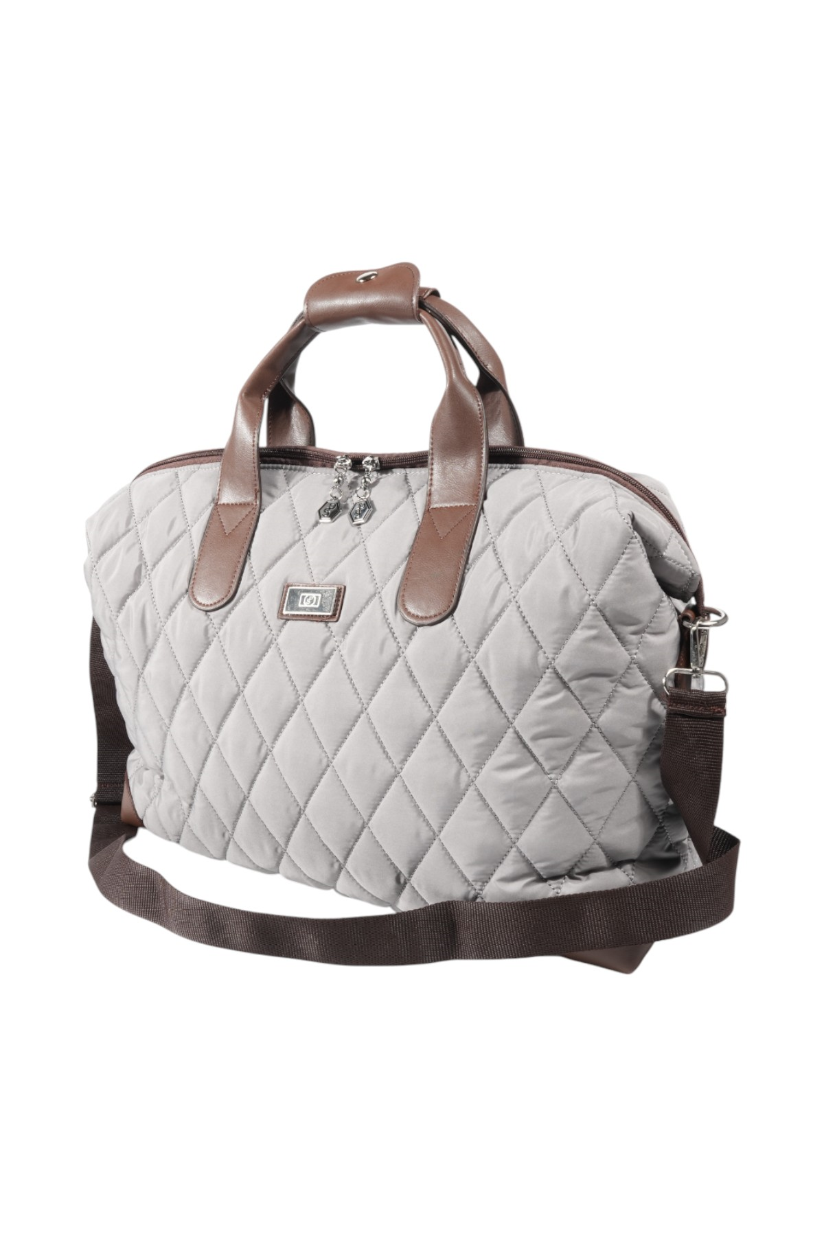Silver & Polo SP1141 Kadın Seyahat Çantası Memory Gri-Kahve