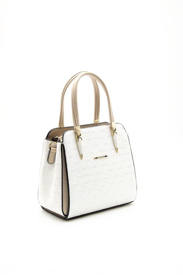 Silver & Polo SP1136 Kadın El Çantası Logolu Sedef-S.Nut