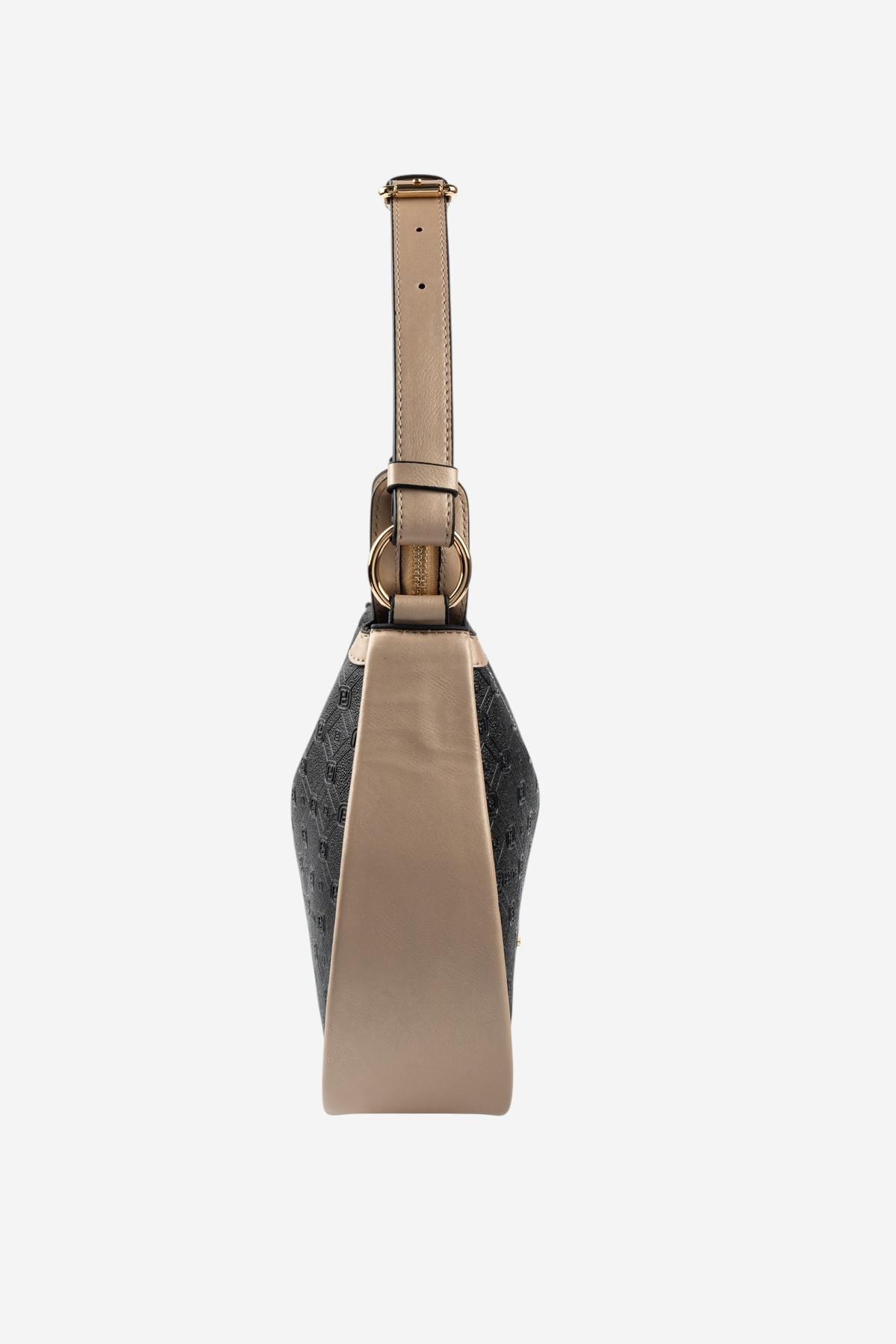 Silver Polo Siyah - S.Nut Logolu Kadın Omuz Çantası SP1263