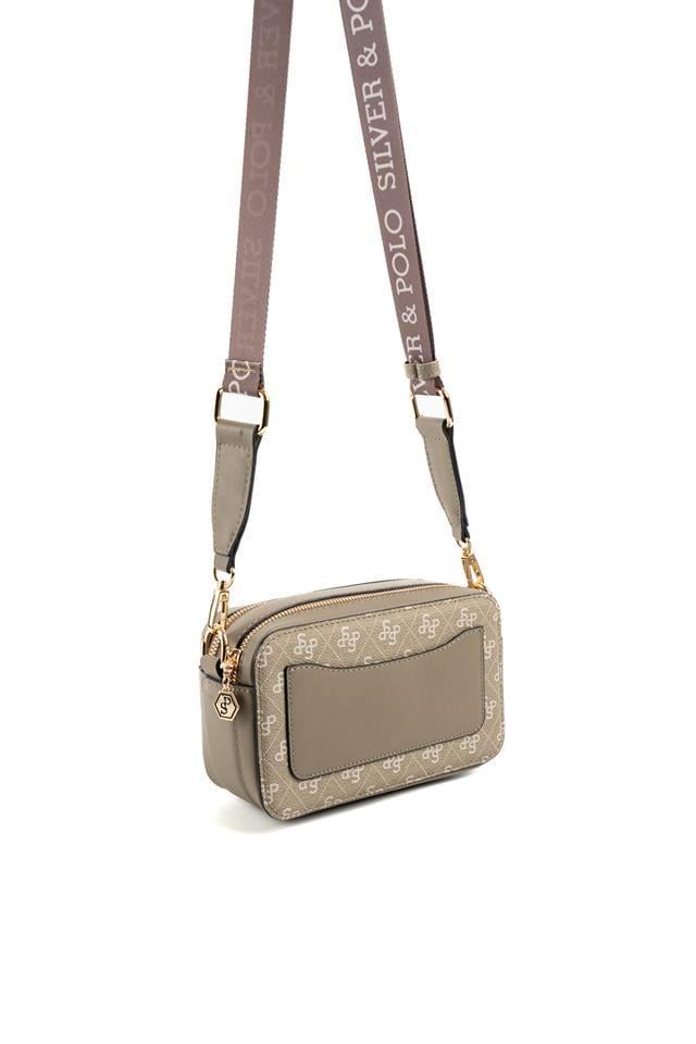 Silver & Polo SP1078 Kadın Çapraz Çanta Monogram Y.Yeşil