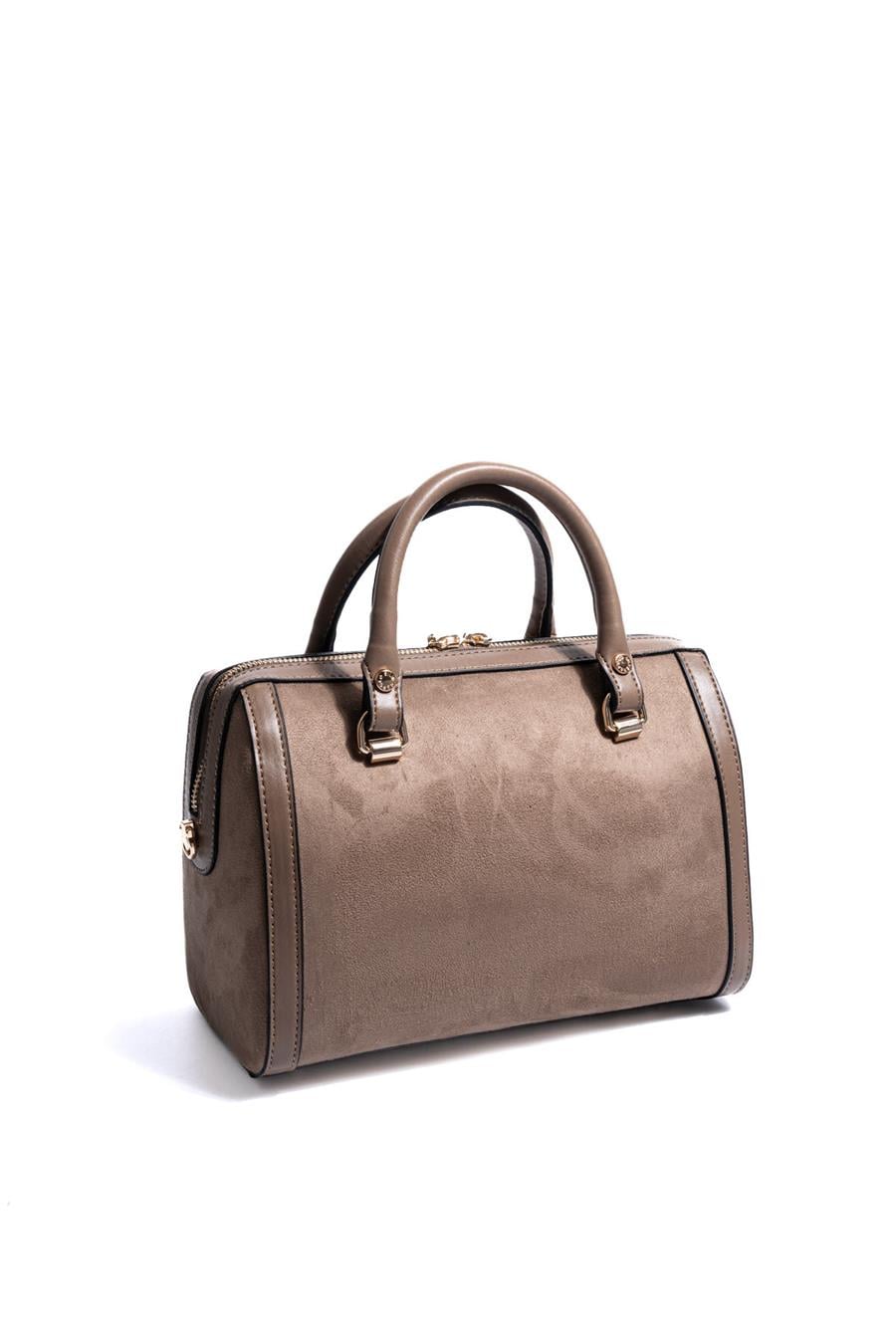Silver & Polo SP1091 Kadın El Çantası Süet Vizon