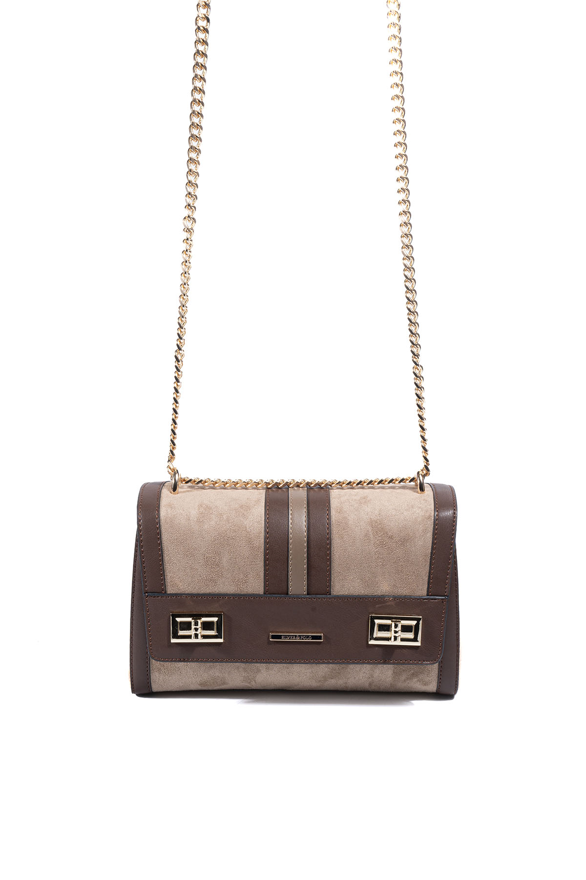 Silver & Polo SP1139 Kadın Çapraz Çanta Süet Vizon-Kahve