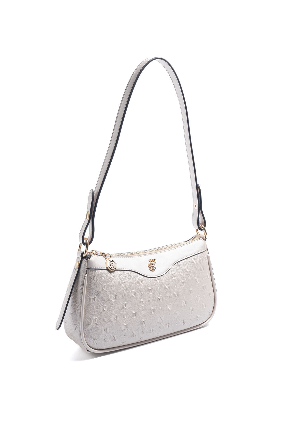 Silver Polo SP1274 Kadın Çapraz Çanta Logolu Bej-S.Bej