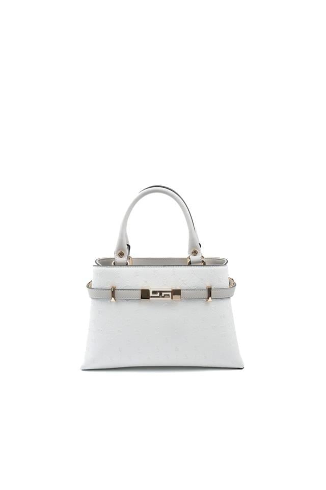 Silver & Polo SP1149 Kadın El Çantası Logolu Beyaz-A.Gri