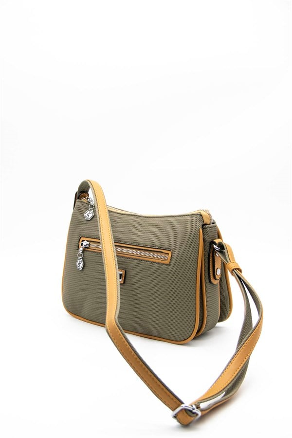 Silver Polo SP818 Kadın Çapraz Çanta Petek L.Haki-Camel