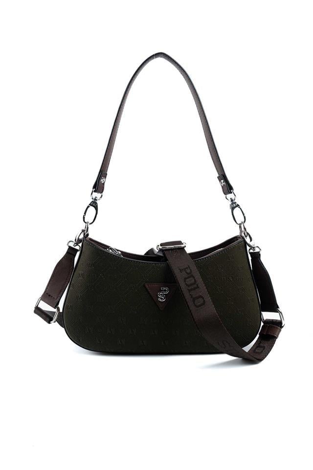 Silver Polo Haki - Kahve Fashion Kadın Omuz Çantası SP1251