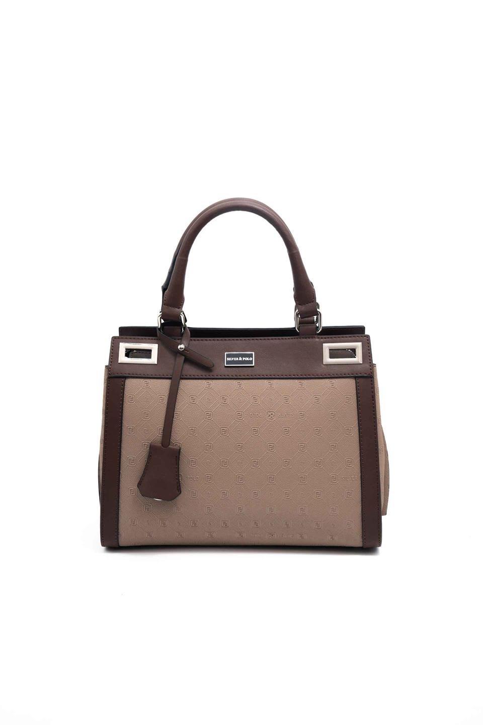 Silver Polo SP1174 Kadın El Çantası Fashion Bizon-Kahve