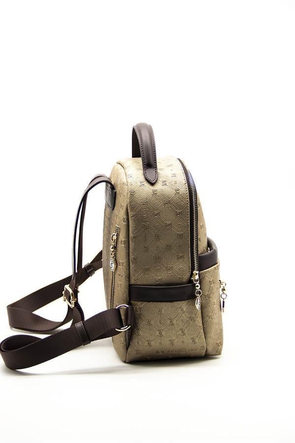 Silver & Polo SP1061 Kadın Sırt Çantası Logolu Bronz-Kahve