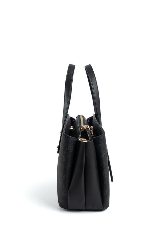 Silver & Polo SP1021 Kadın El Çantası Monogram Siyah