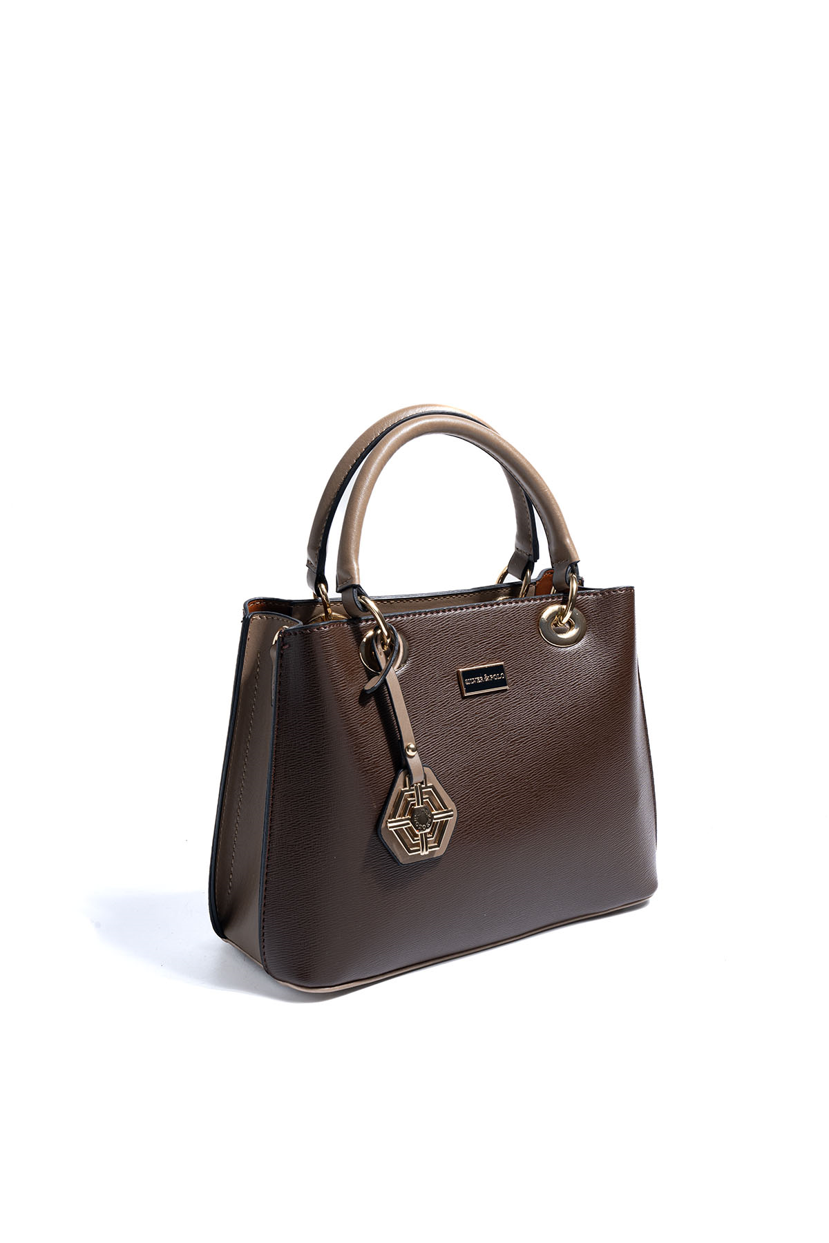 Silver & Polo SP1272 Kadın El Çantası Düz Kahve-Vizon