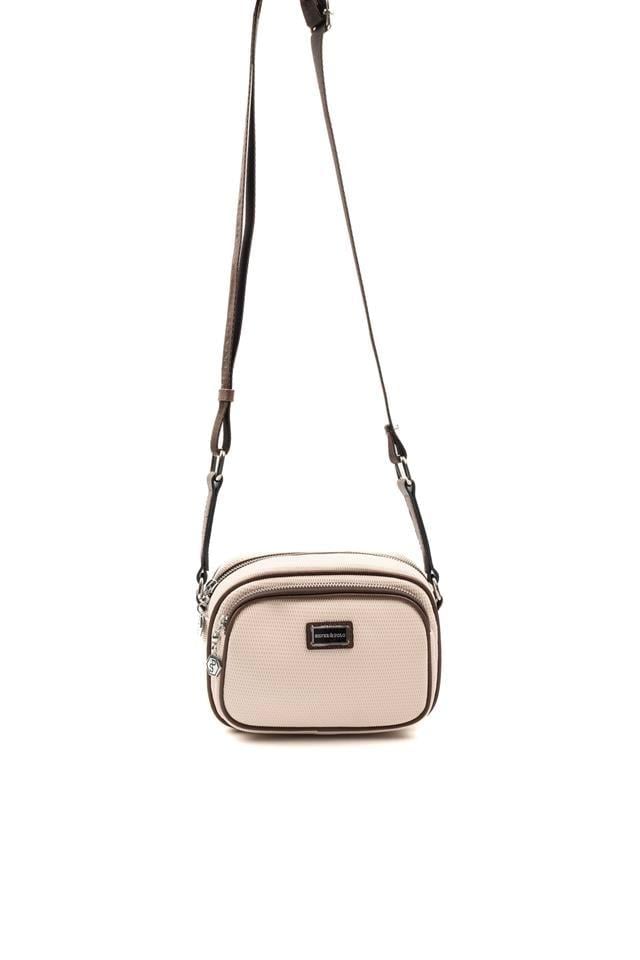Silver & Polo SP1111 Kadın Çapraz Çanta Petek Bej-Kahve