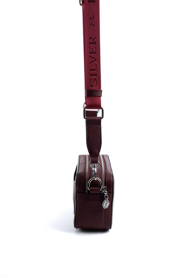 Silver Polo SP1078 Kadın Çapraz Çanta Düz Bordo-Bordo