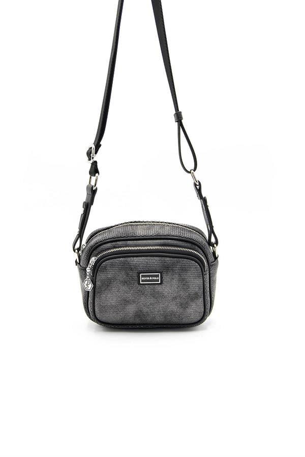 Silver & Polo SP1111 Kadın Çapraz Çanta Petek M.Gümüş-Siyah