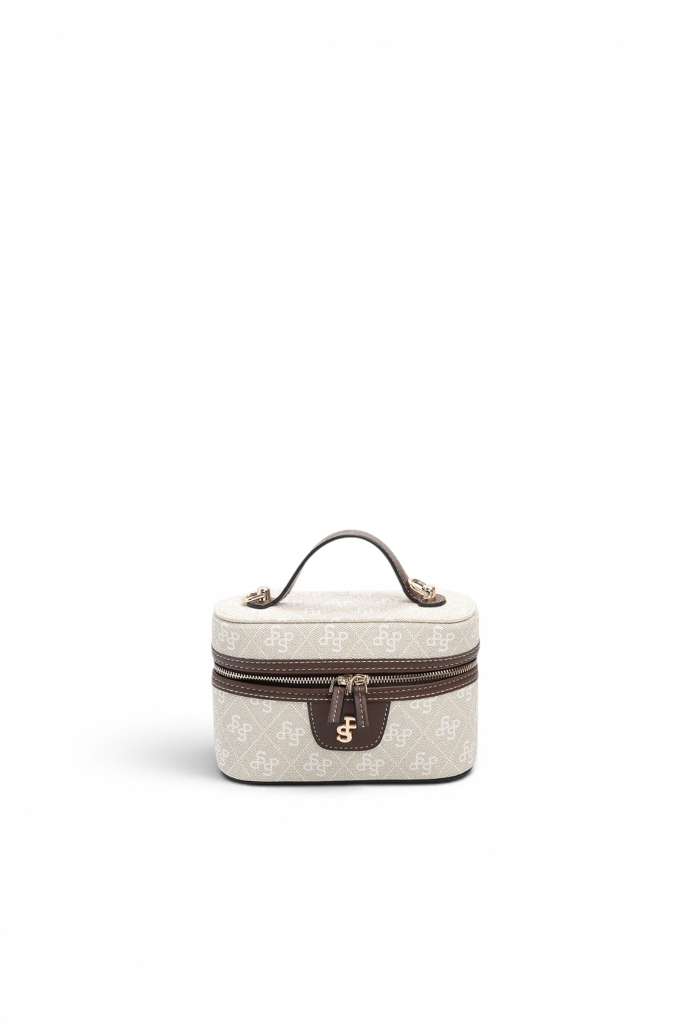Silver Polo Taş - Kahve Monogram Kadın El Çantası SP1195