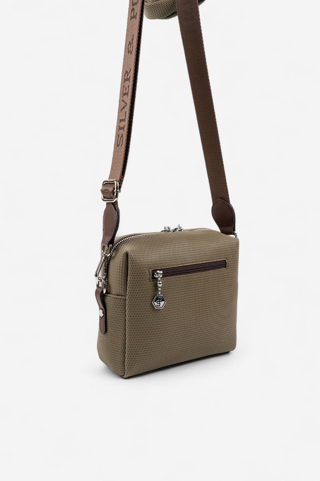 Silver & Polo SP1038 Kadın Çapraz Çanta Petek L.Haki-Kahve