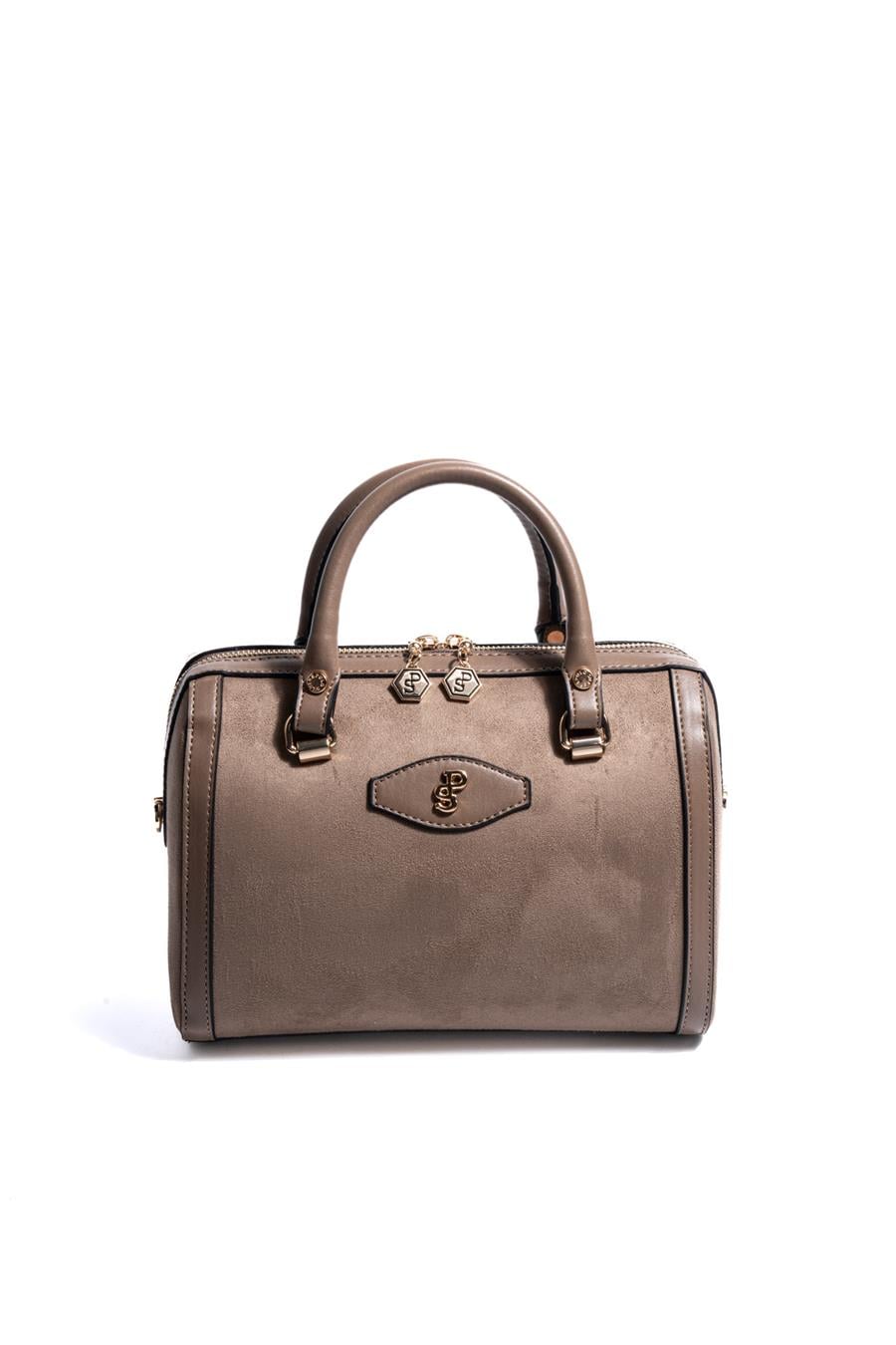 Silver & Polo SP1091 Kadın El Çantası Süet Vizon