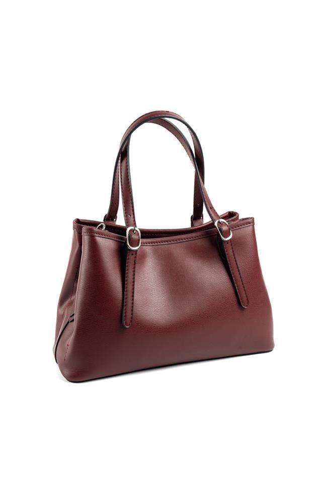 Silver Polo SP1252 Kadın El Çantası Düz Bordo-Bordo