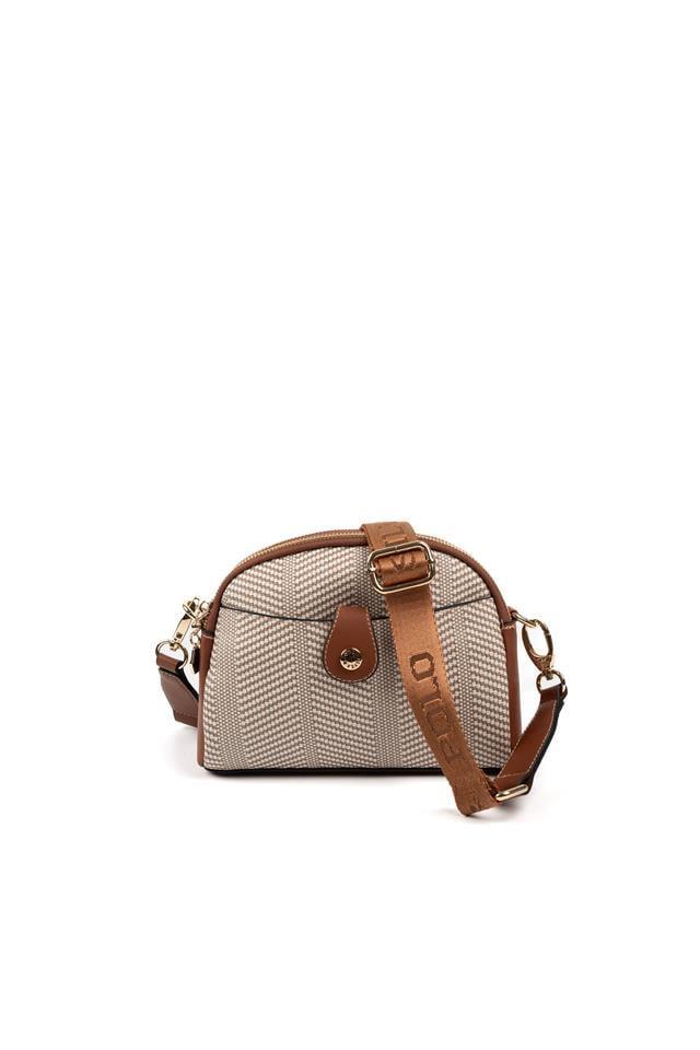Silver Polo SP1144 Kadın Çapraz Çanta Hasır Bej-Taba