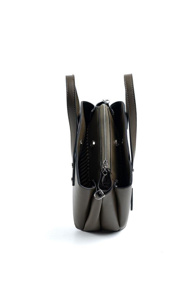 Silver & Polo SP1021 Kadın El Çantası Düz Zeytuni