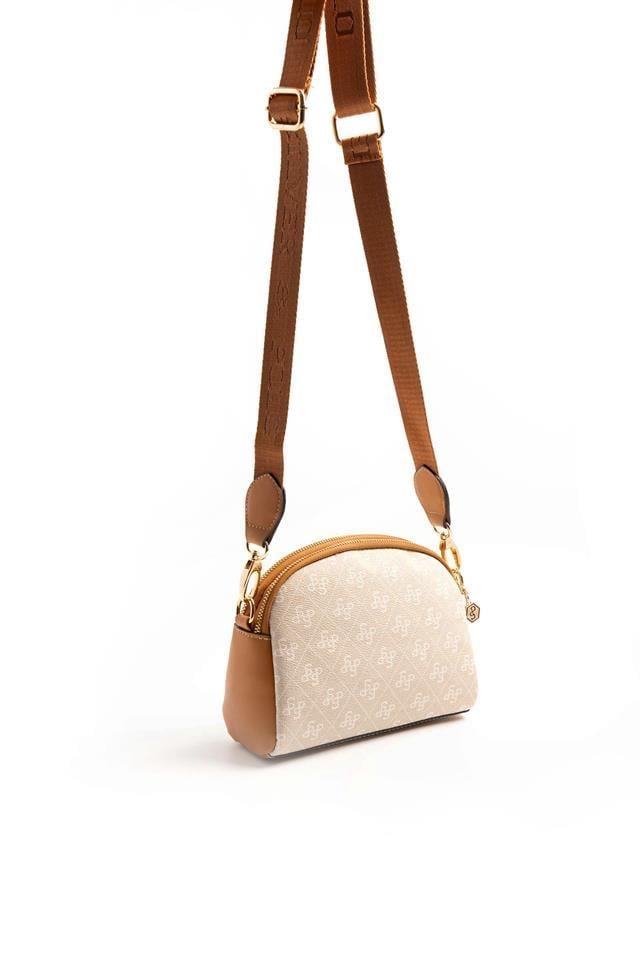 Silver Polo SP1144 Kadın Çapraz Çanta Monogram Taş-A.Taba