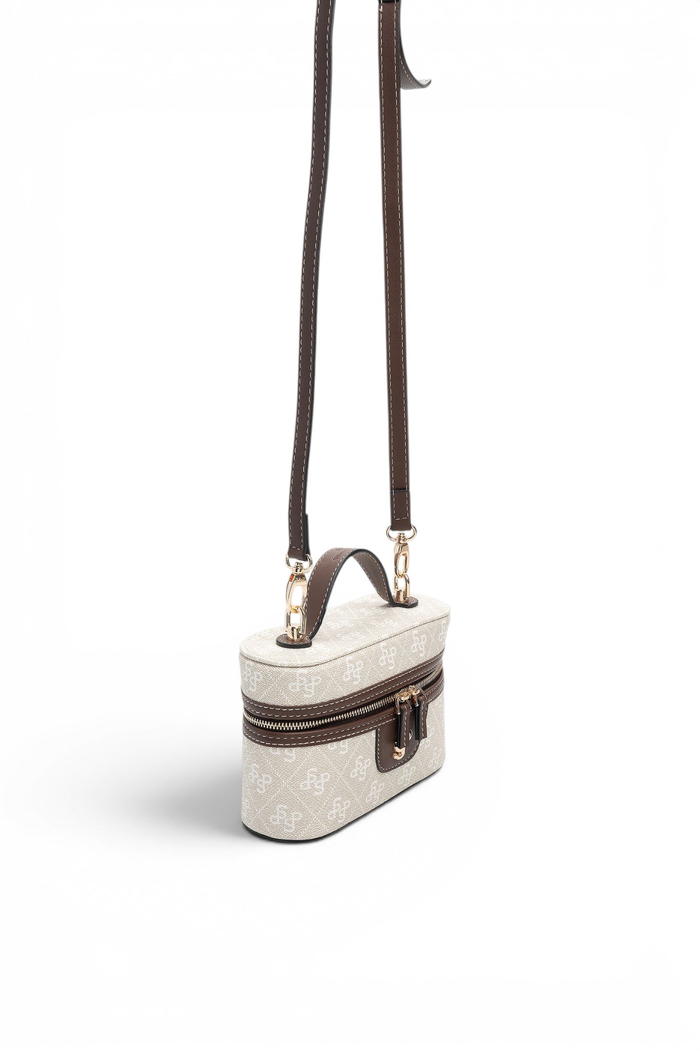 Silver Polo Taş - Kahve Monogram Kadın El Çantası SP1195