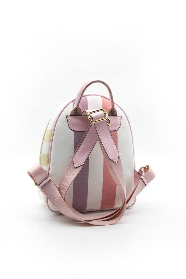 Silver & Polo SP945 Kadın Sırt Çantası Ekose Lila-Pembe