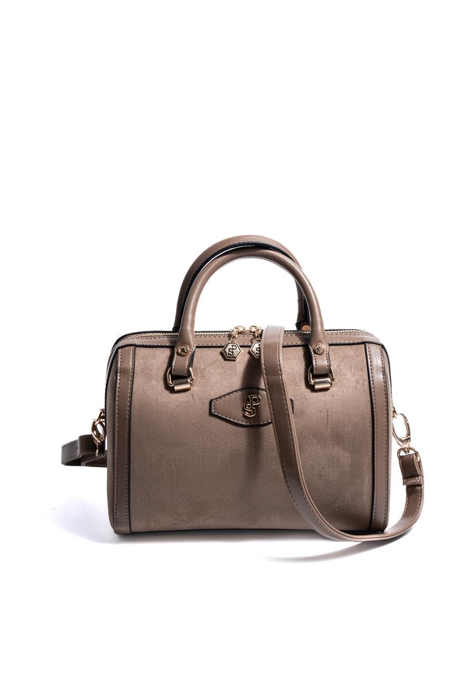 Silver & Polo SP1091 Kadın El Çantası Süet Vizon