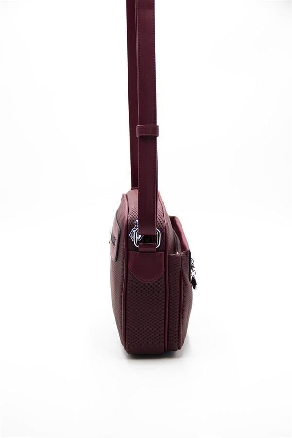 Silver Polo SP753 Kadın Çapraz Çanta Petek Bordo-Bordo