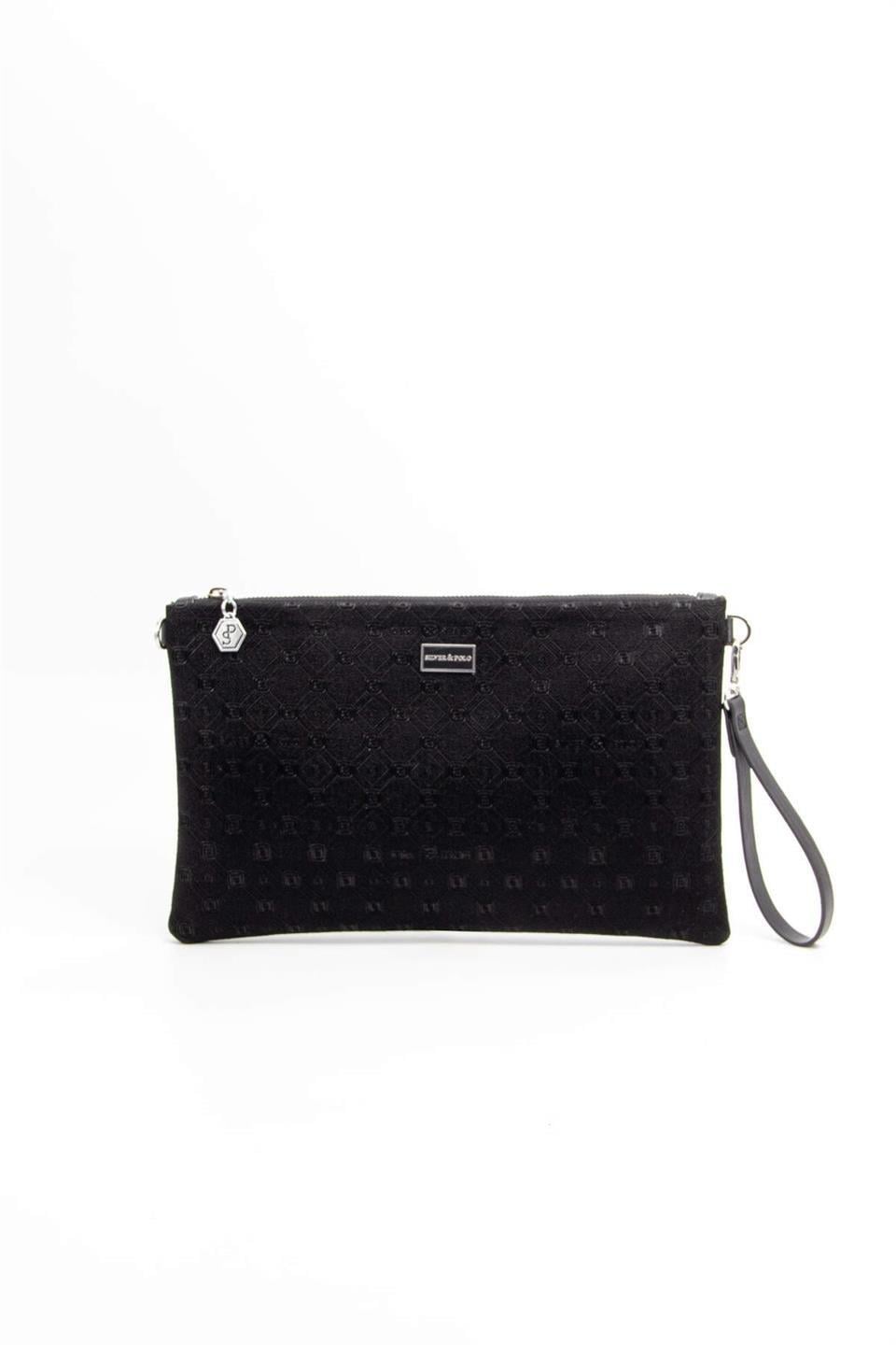 Silver Polo Siyah - Siyah Fashion Kadın Portföy ve Clutch El Çantası SP1034