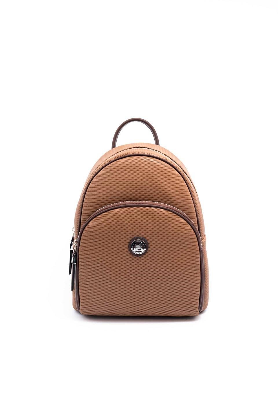 Silver Polo Karamel - Kahve Petek Kadın Sırt Çantası SP1062