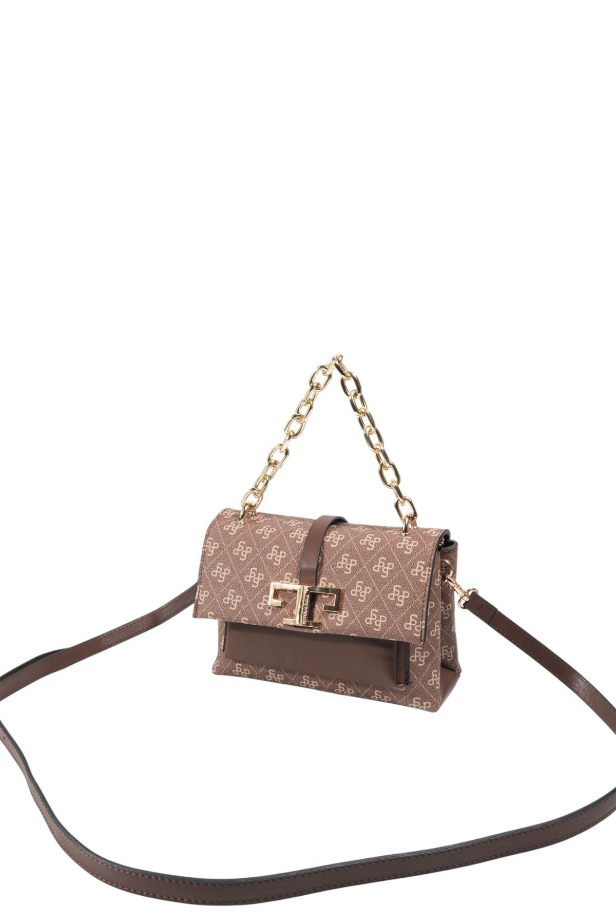 Silver Polo SP1148 Kadın Çapraz Çanta Monogram Kahve-Kahve