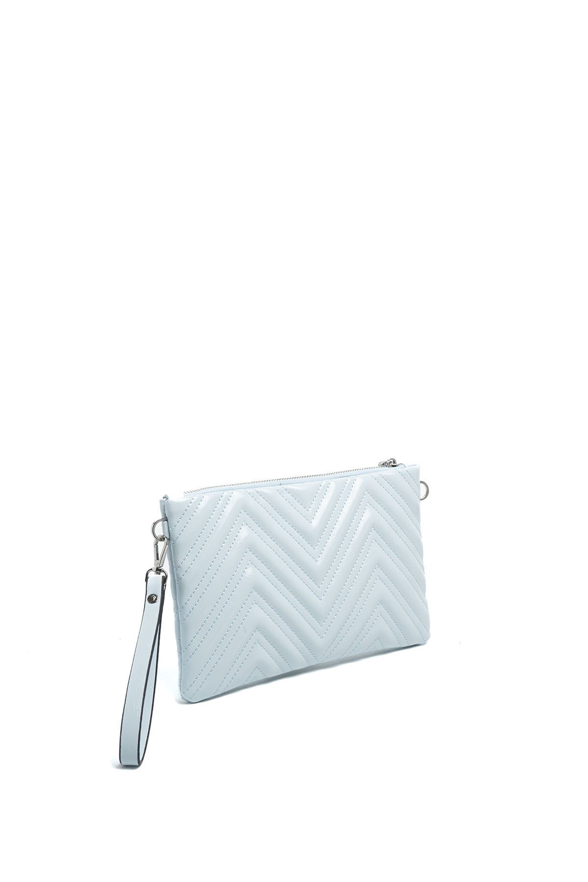 Silver Polo Mavi - Mavi Kapitone V Kadın Portföy ve Clutch El Çantası SP1250