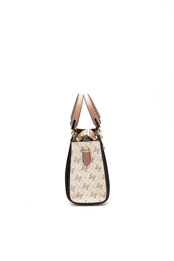 Silver & Polo SP1133 Kadın El Çantası Monogram Pembe-Somon
