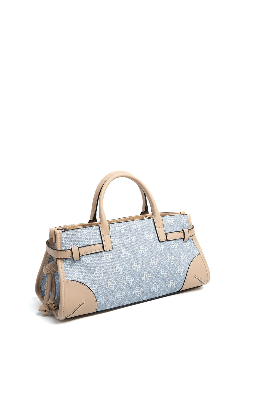 Silver Polo Mavi - Ten Monogram Kadın El Çantası SP1260