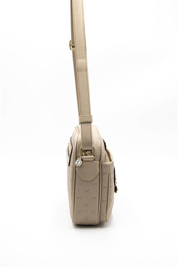 Silver Polo SP491 Kadın Çapraz Çanta Logolu Nut-S.Nut