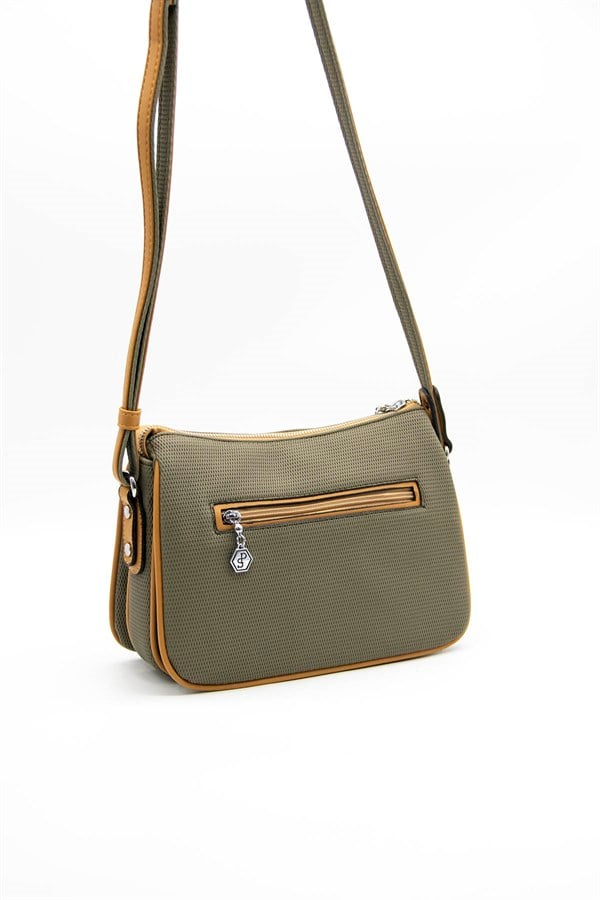 Silver Polo SP818 Kadın Çapraz Çanta Petek L.Haki-Camel