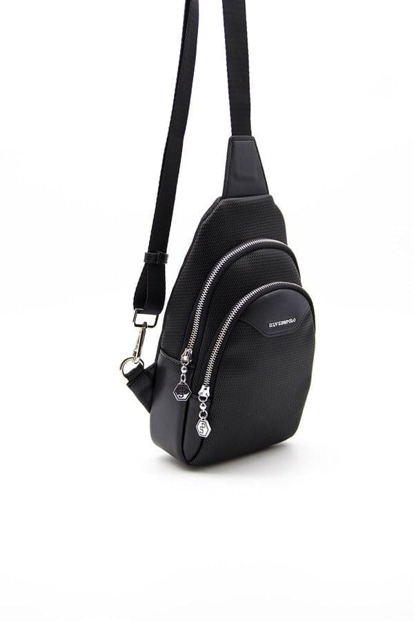 Silver & Polo SP959 Kadın Vücut Çantası Petek Siyah