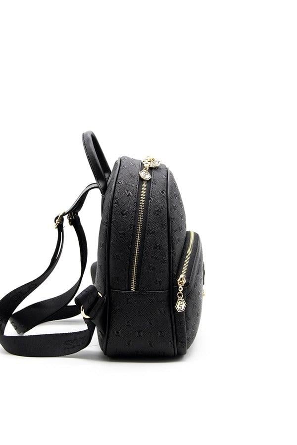 Silver & Polo SP945 Kadın Sırt Çantası Logolu Siyah-Siyah