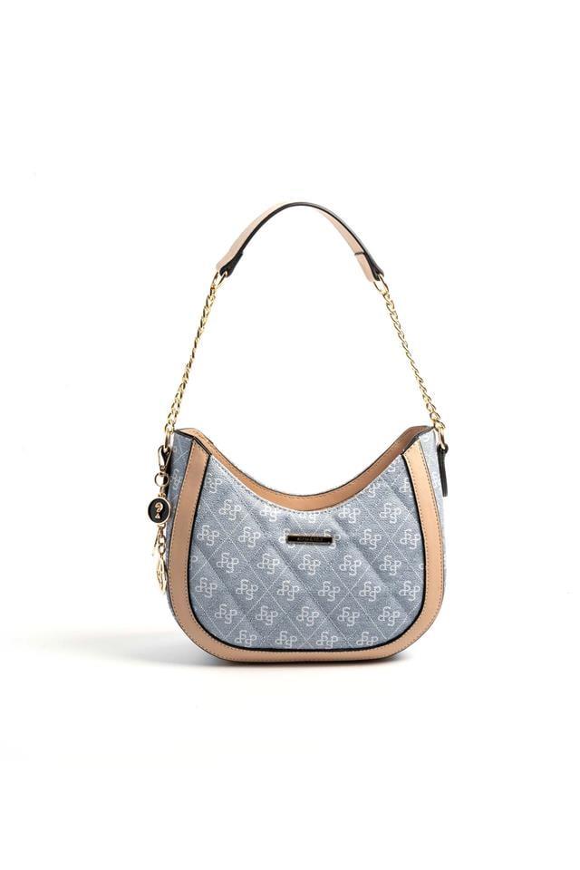 Silver Polo Mavi - Ten Monogram Kadın Omuz Çantası SP1168